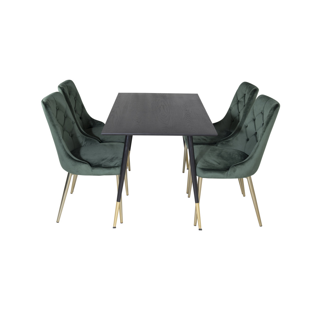 Produktbild för Dipp Matbord med Velvet Deluxe Stolarna