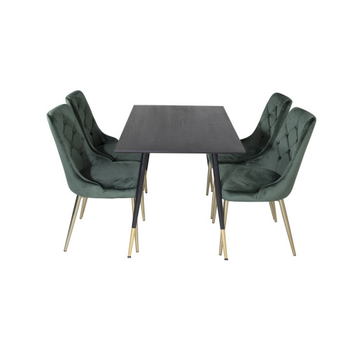 Venture Home Dipp Matbord med Velvet Deluxe Stolarna