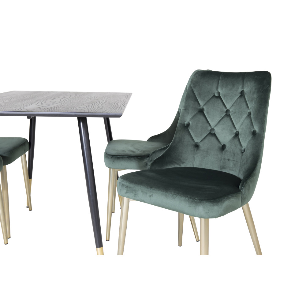 Produktbild för Dipp Matbord med Velvet Deluxe Stolarna