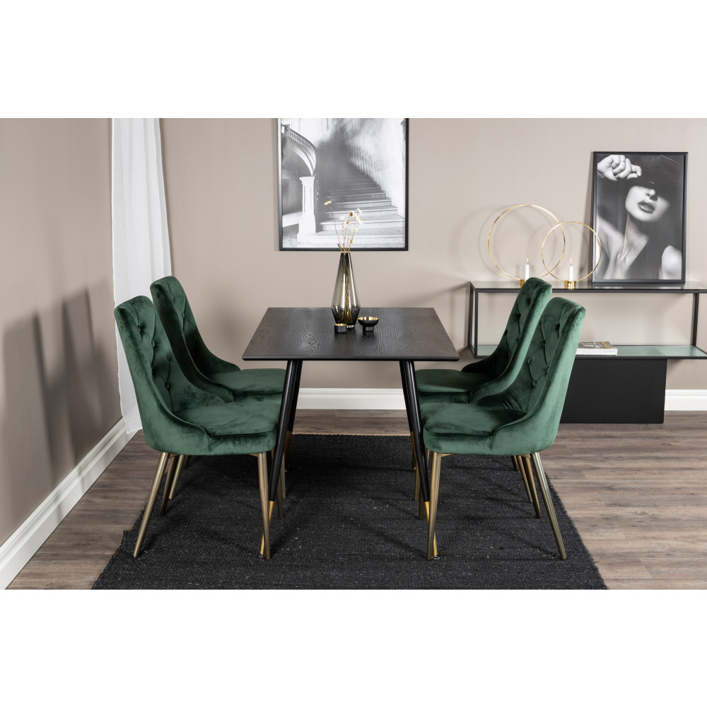 Produktbild för Dipp Matbord med Velvet Deluxe Stolarna