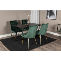 Produktbild för Dipp Matbord med Velvet Deluxe Stolarna