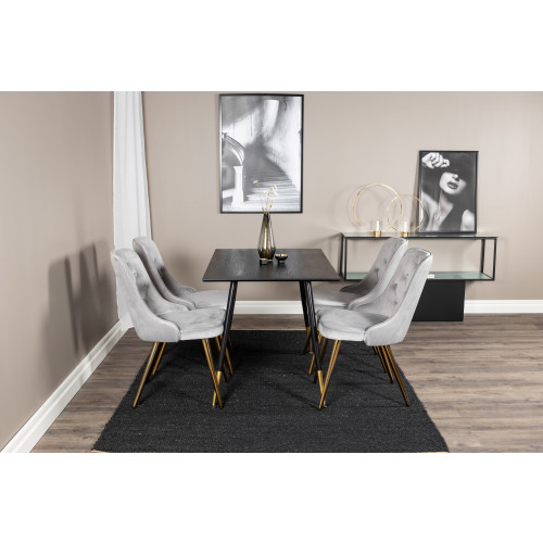 Venture Home Dipp Matbord med Velvet Deluxe Stolarna