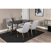 Produktbild för Dipp Matbord med Velvet Deluxe Stolarna