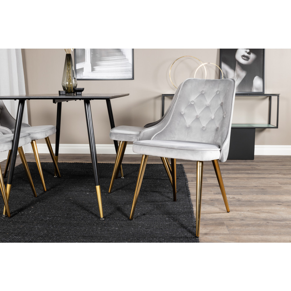 Produktbild för Dipp Matbord med Velvet Deluxe Stolarna