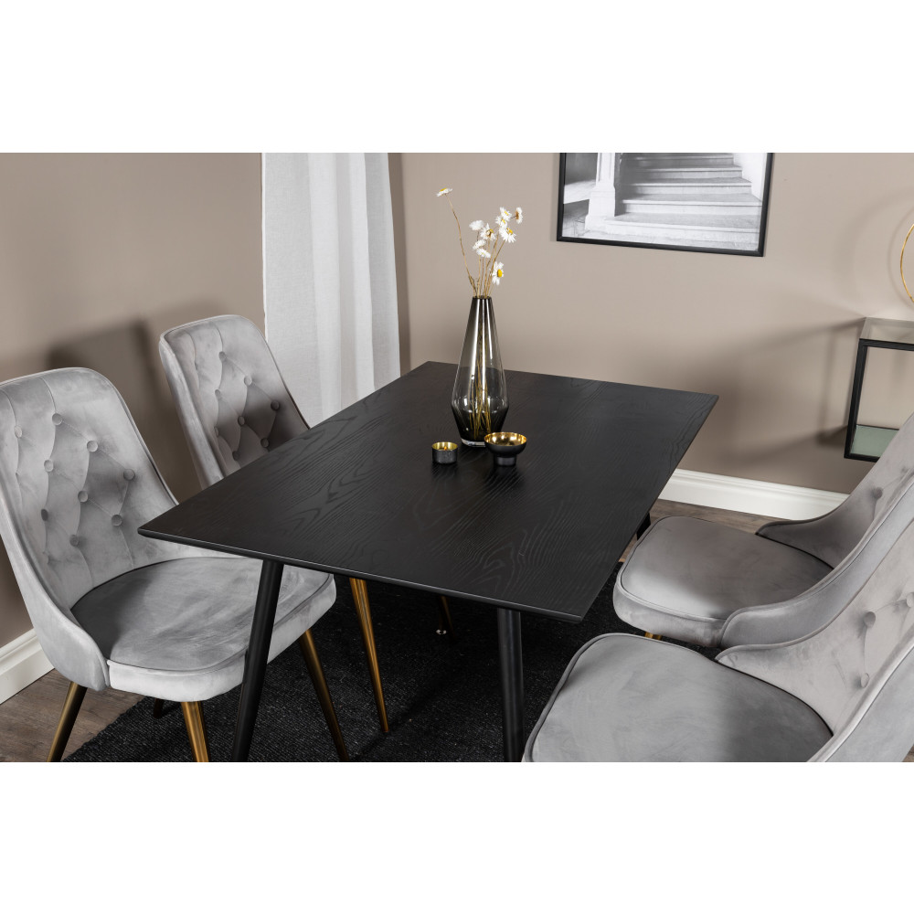 Produktbild för Dipp Matbord med Velvet Deluxe Stolarna