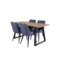 Produktbild för Inca Matbord med Plaza Stolarna