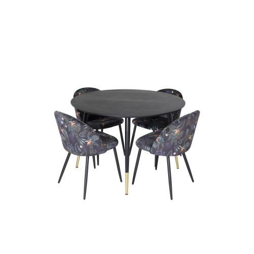 Venture Home Dipp Matbord med Velvet Stolarna