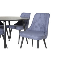 Produktbild för Dipp Matbord med Velvet Deluxe Stolarna