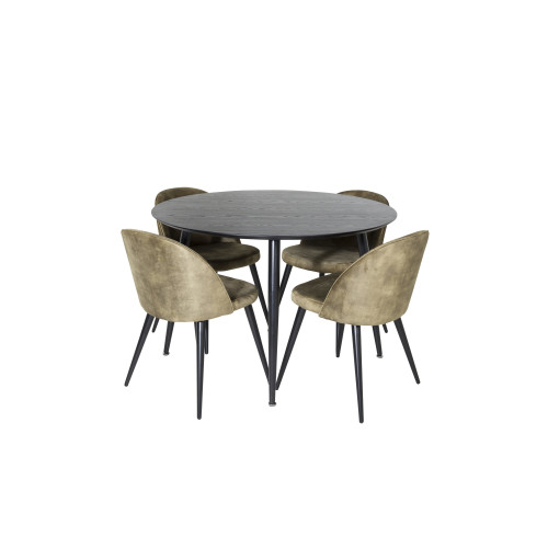 Venture Home Dipp Matbord med Velvet Stolarna