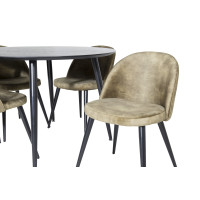 Produktbild för Dipp Matbord med Velvet Stolarna