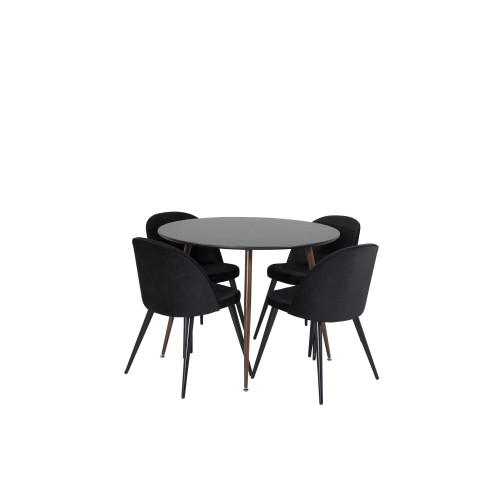 Venture Home Plaza Matbord med Velvet Stolarna