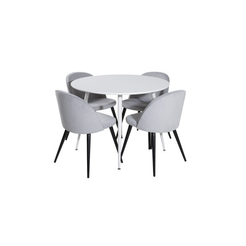 Venture Home Plaza Matbord med Velvet Stolarna