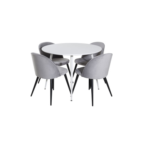 Venture Home Plaza Matbord med Velvet Stolarna