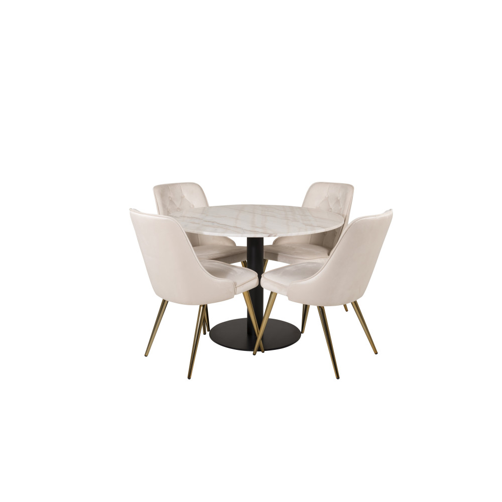 Produktbild för Estelle Matbord med Velvet Deluxe Stolarna