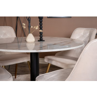 Produktbild för Estelle Matbord med Velvet Deluxe Stolarna