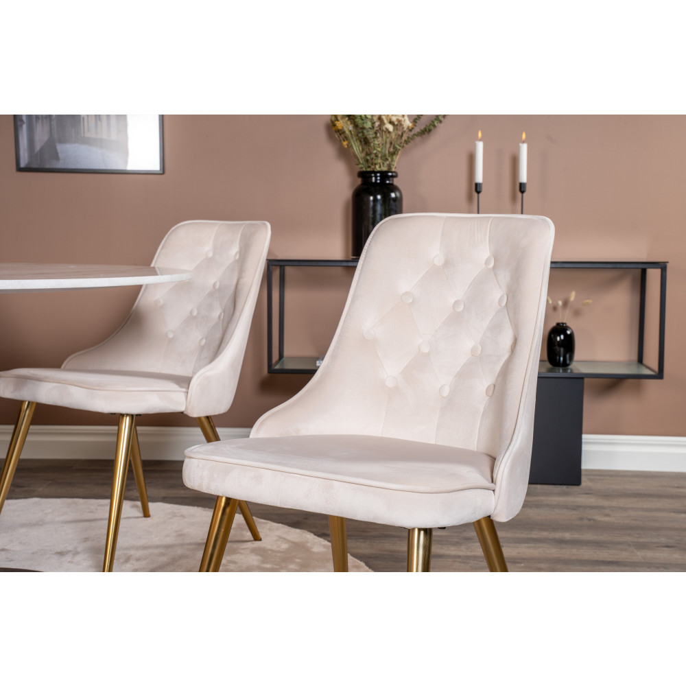 Produktbild för Estelle Matbord med Velvet Deluxe Stolarna