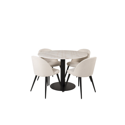 Venture Home Estelle Matbord med Velvet Stolarna