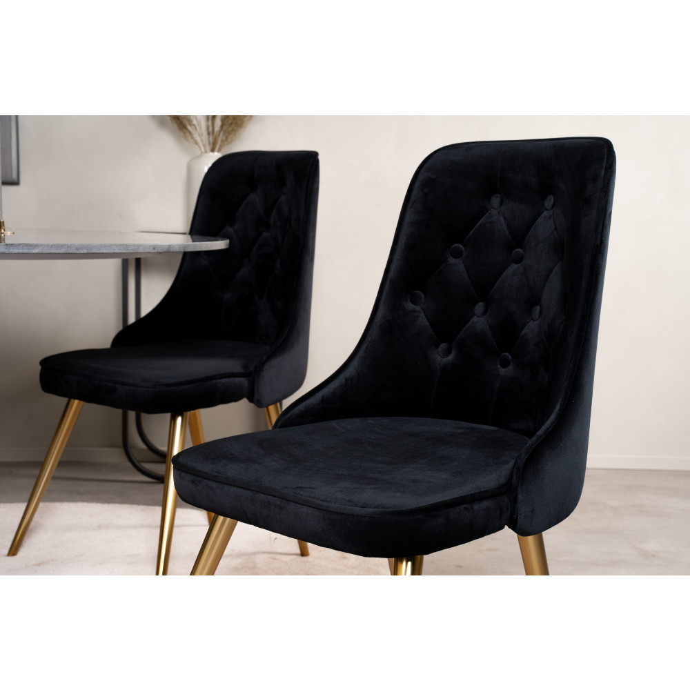 Produktbild för Estelle Matbord med Velvet Deluxe Stolarna