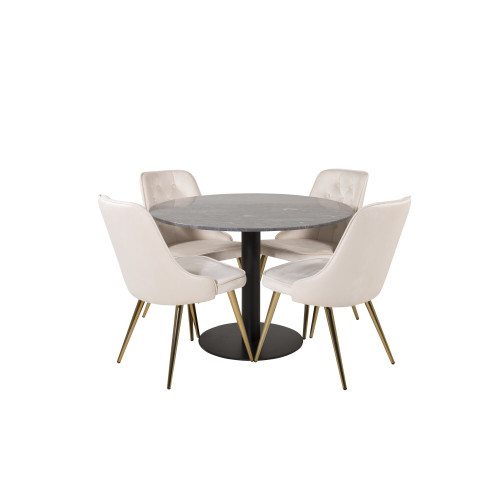 Venture Home Estelle Matbord med Velvet Deluxe Stolarna