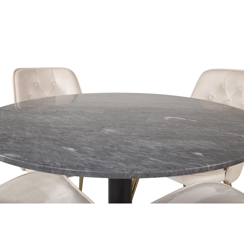 Produktbild för Estelle Matbord med Velvet Deluxe Stolarna