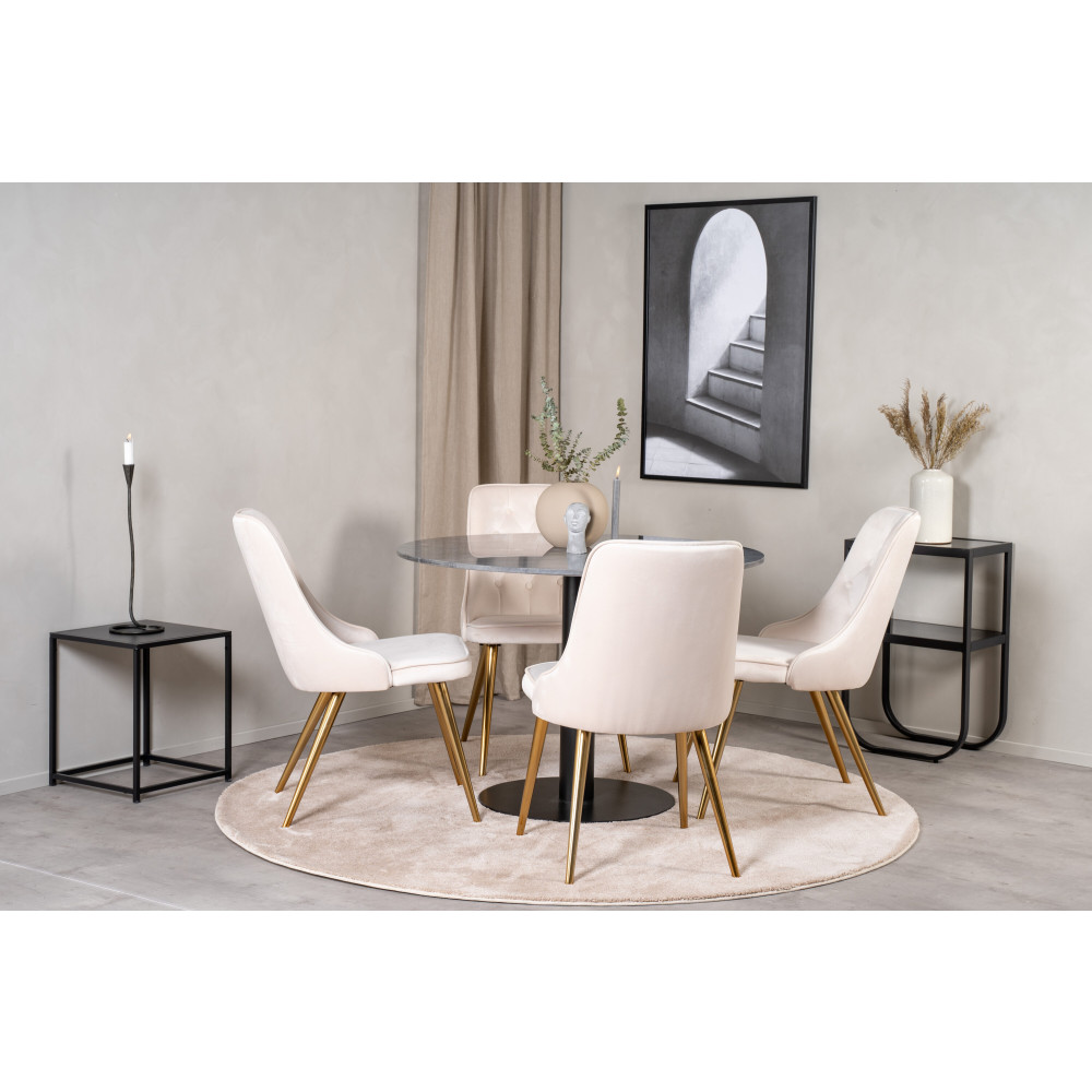 Produktbild för Estelle Matbord med Velvet Deluxe Stolarna