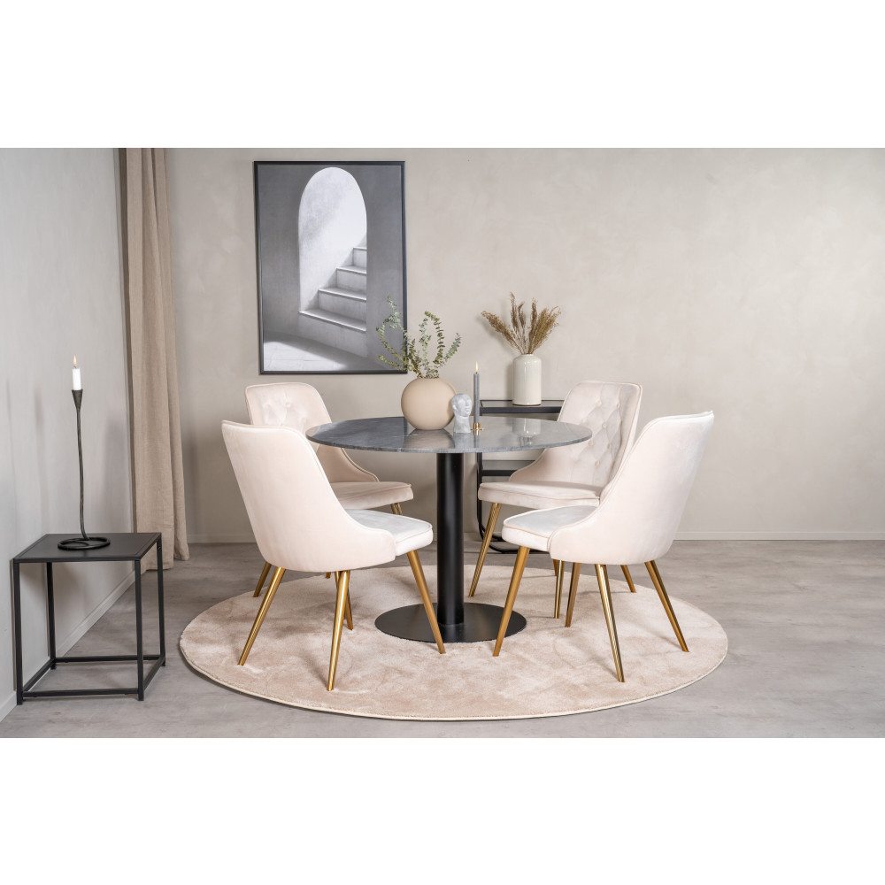 Produktbild för Estelle Matbord med Velvet Deluxe Stolarna