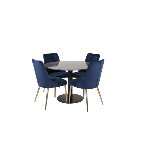 Venture Home Estelle Matbord med Velvet Deluxe Stolarna