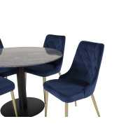 Produktbild för Estelle Matbord med Velvet Deluxe Stolarna