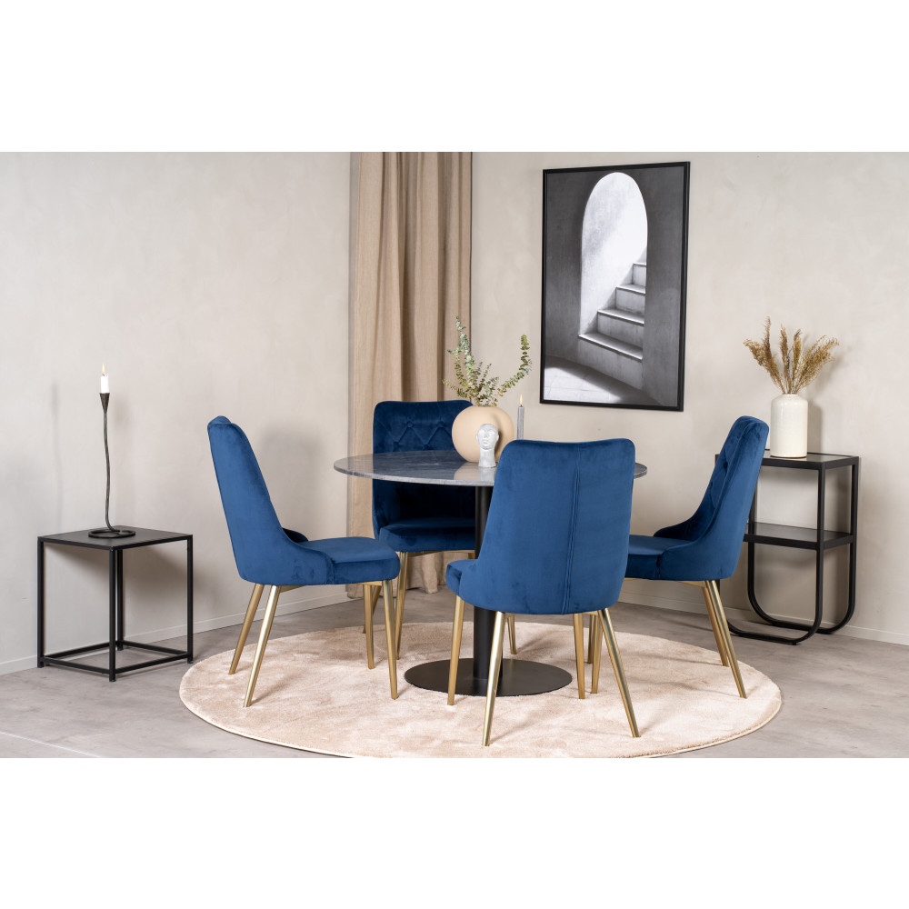 Produktbild för Estelle Matbord med Velvet Deluxe Stolarna