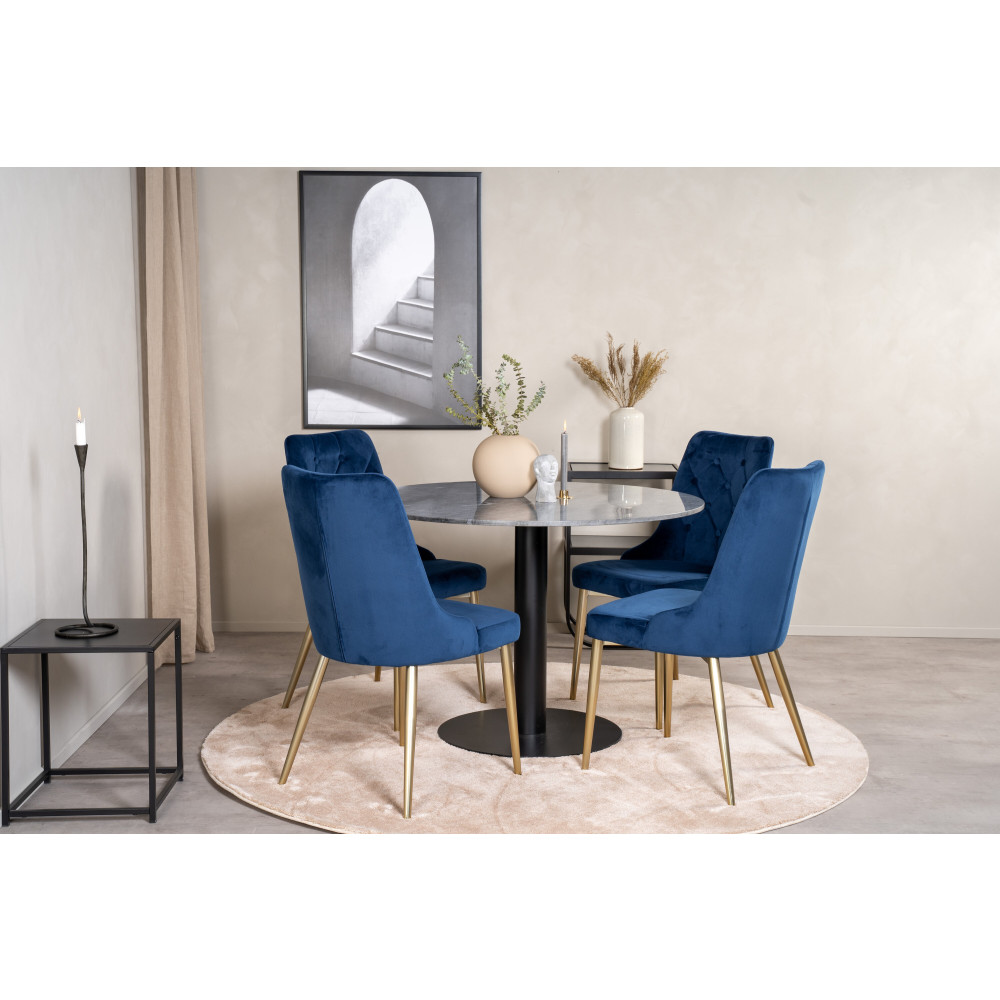 Produktbild för Estelle Matbord med Velvet Deluxe Stolarna