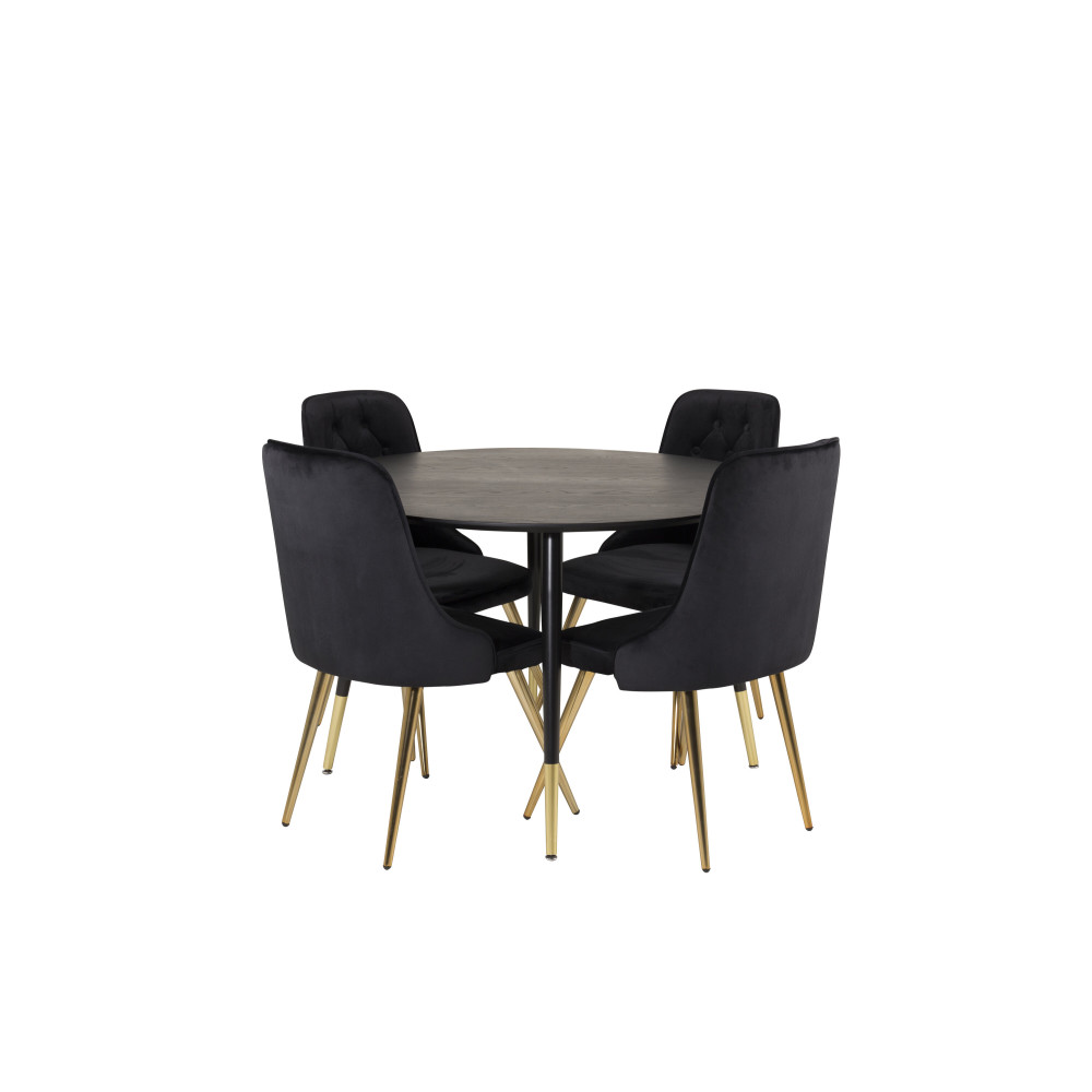 Produktbild för Dipp Matbord med Velvet Deluxe Stolarna