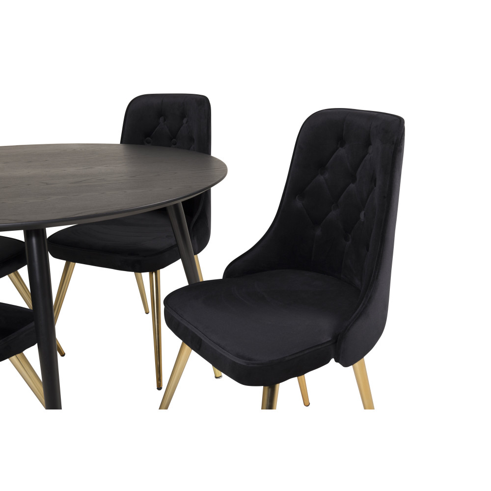 Produktbild för Dipp Matbord med Velvet Deluxe Stolarna
