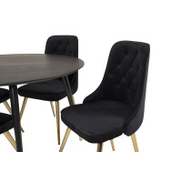 Produktbild för Dipp Matbord med Velvet Deluxe Stolarna