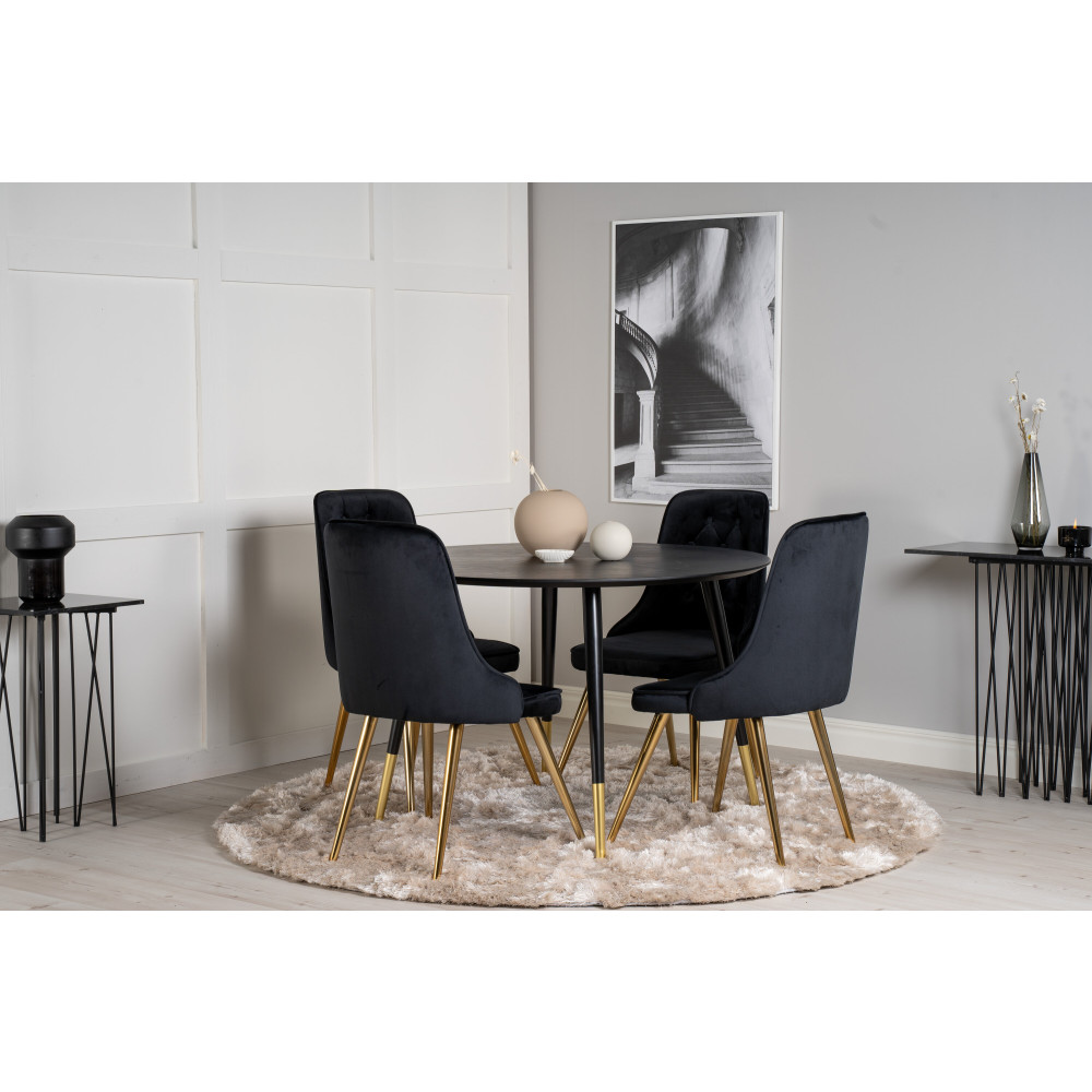 Produktbild för Dipp Matbord med Velvet Deluxe Stolarna