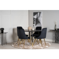 Produktbild för Dipp Matbord med Velvet Deluxe Stolarna