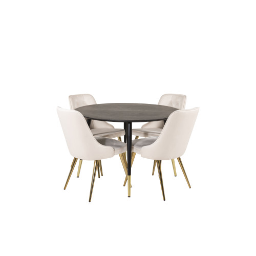 Venture Home Dipp Matbord med Velvet Deluxe Stolarna