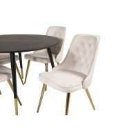 Produktbild för Dipp Matbord med Velvet Deluxe Stolarna