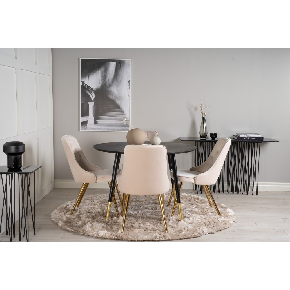 Produktbild för Dipp Matbord med Velvet Deluxe Stolarna