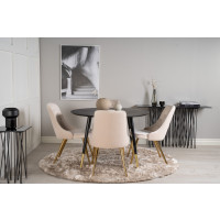 Produktbild för Dipp Matbord med Velvet Deluxe Stolarna
