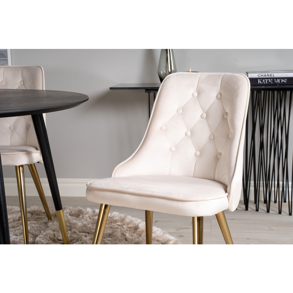 Produktbild för Dipp Matbord med Velvet Deluxe Stolarna