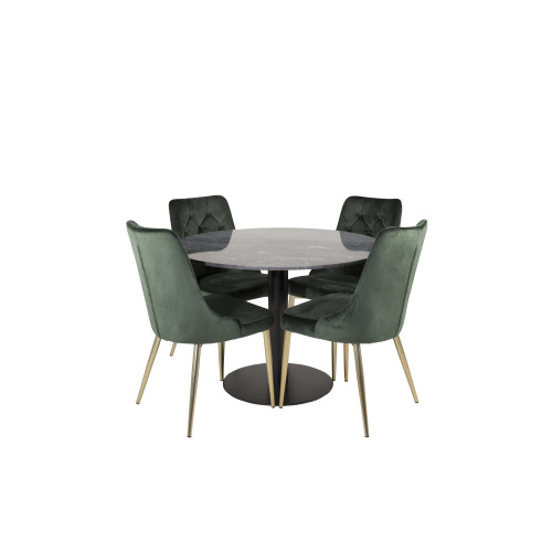 Venture Home Estelle Matbord med Velvet Deluxe Stolarna