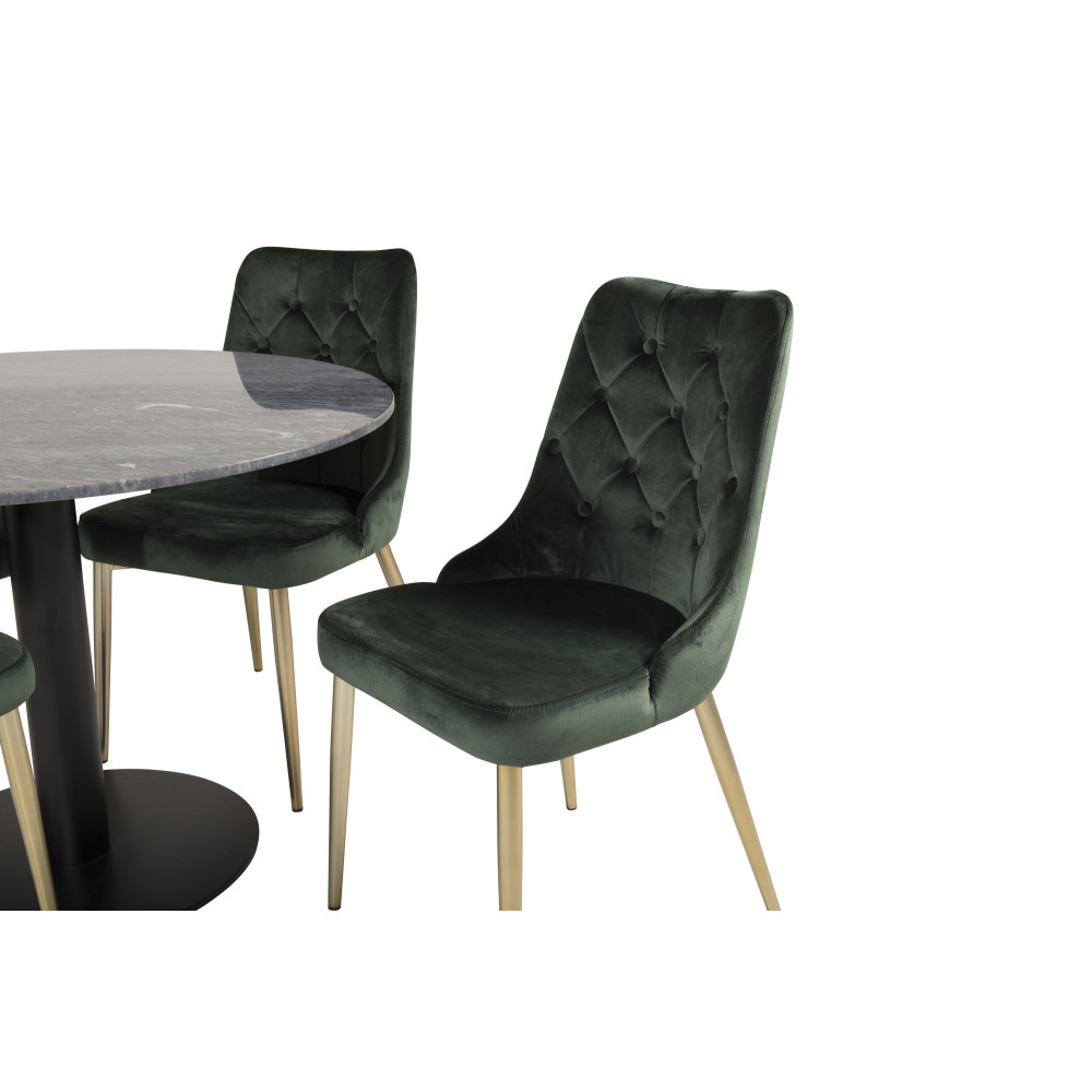 Produktbild för Estelle Matbord med Velvet Deluxe Stolarna