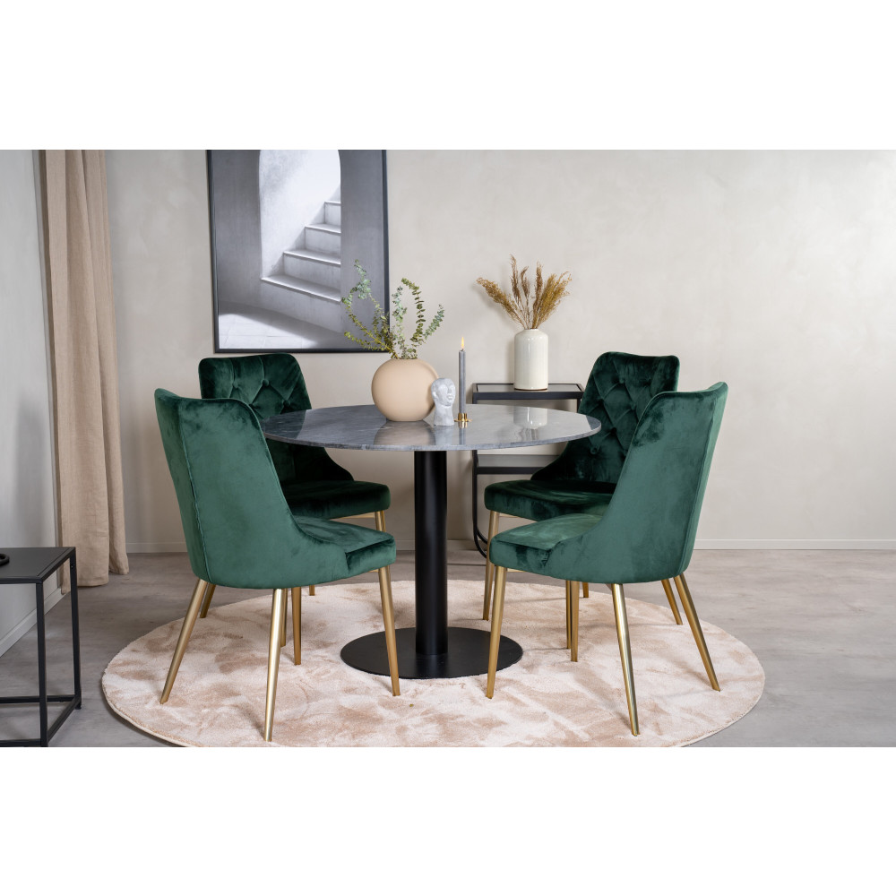 Produktbild för Estelle Matbord med Velvet Deluxe Stolarna