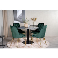 Produktbild för Estelle Matbord med Velvet Deluxe Stolarna