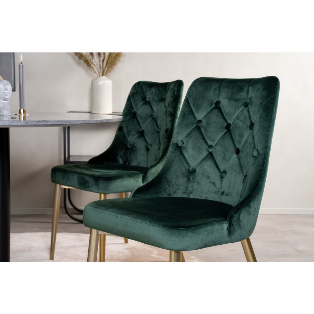 Produktbild för Estelle Matbord med Velvet Deluxe Stolarna