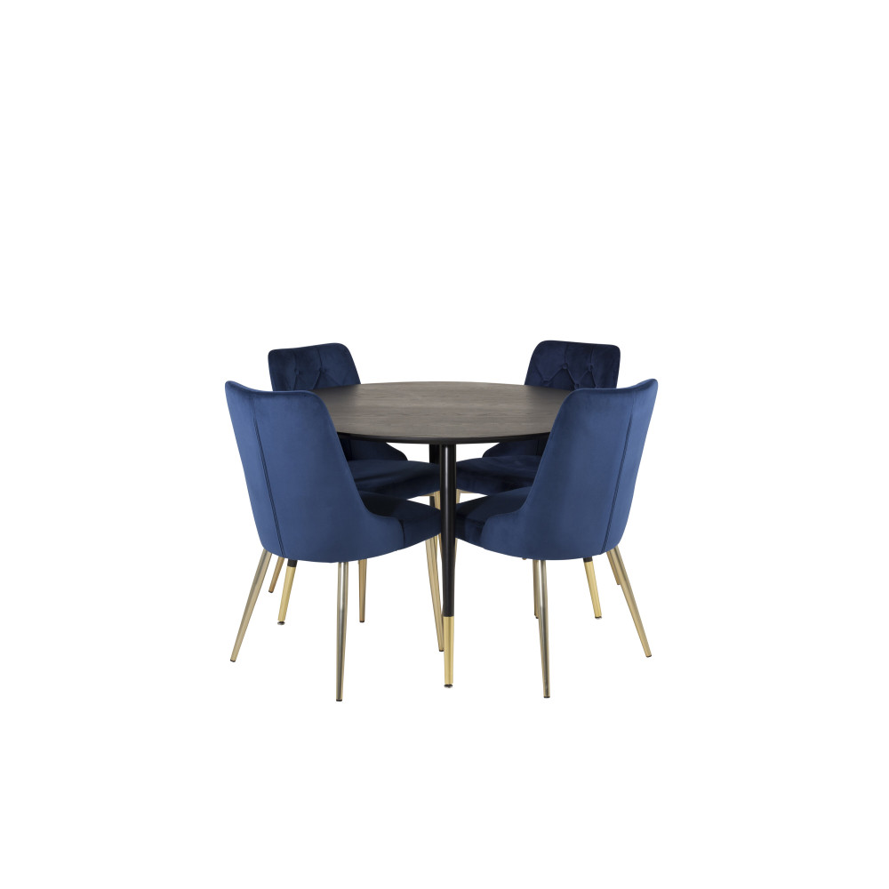 Produktbild för Dipp Matbord med Velvet Deluxe Stolarna