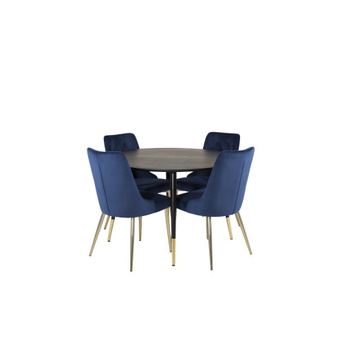Venture Home Dipp Matbord med Velvet Deluxe Stolarna