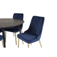 Produktbild för Dipp Matbord med Velvet Deluxe Stolarna