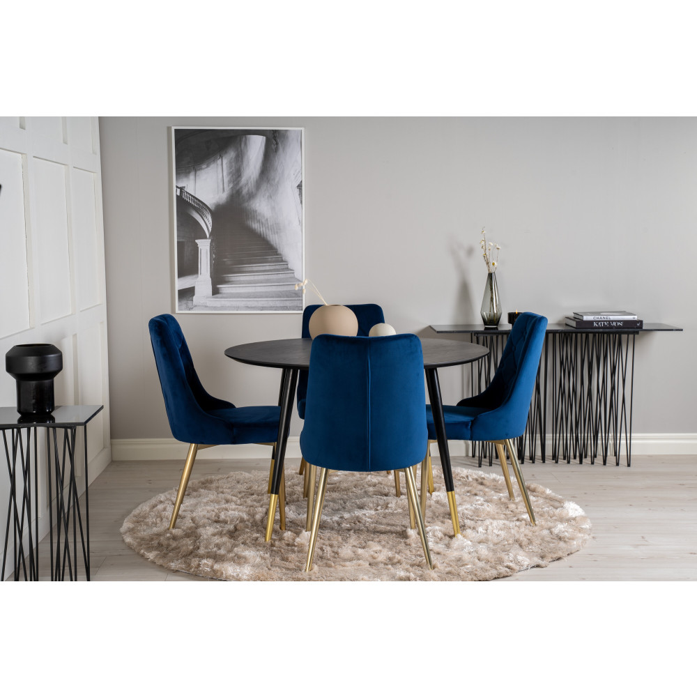 Produktbild för Dipp Matbord med Velvet Deluxe Stolarna