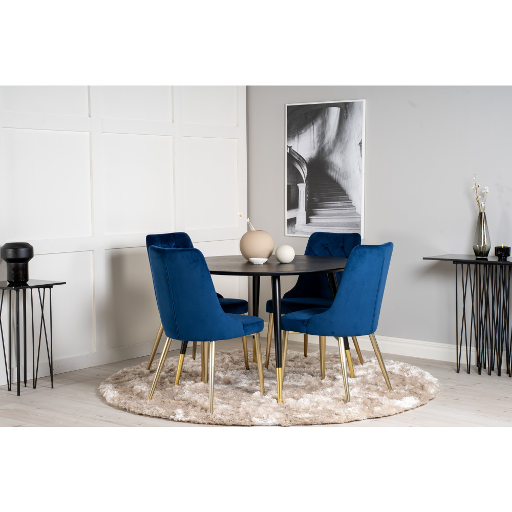 Produktbild för Dipp Matbord med Velvet Deluxe Stolarna